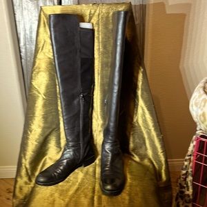 Over the knee leather boots